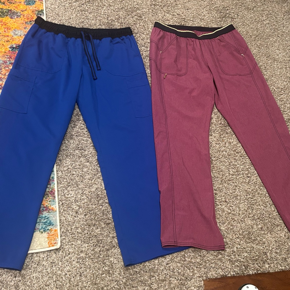 Lot of 2 size large scrub pants